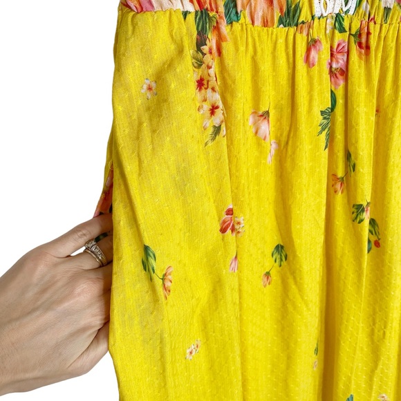 FARM RIO Floral Flutter Sleeve Faux Wrap V Neck Samara Maxi Dress SOLD - Picture 6 of 15